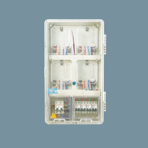 04A1D上下結構4表位透明電表箱